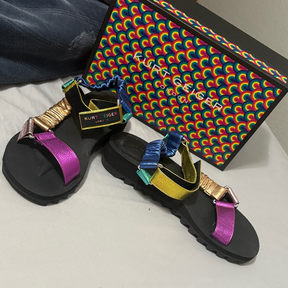 Kurt Geiger Kids Multicolor Strap Sandals